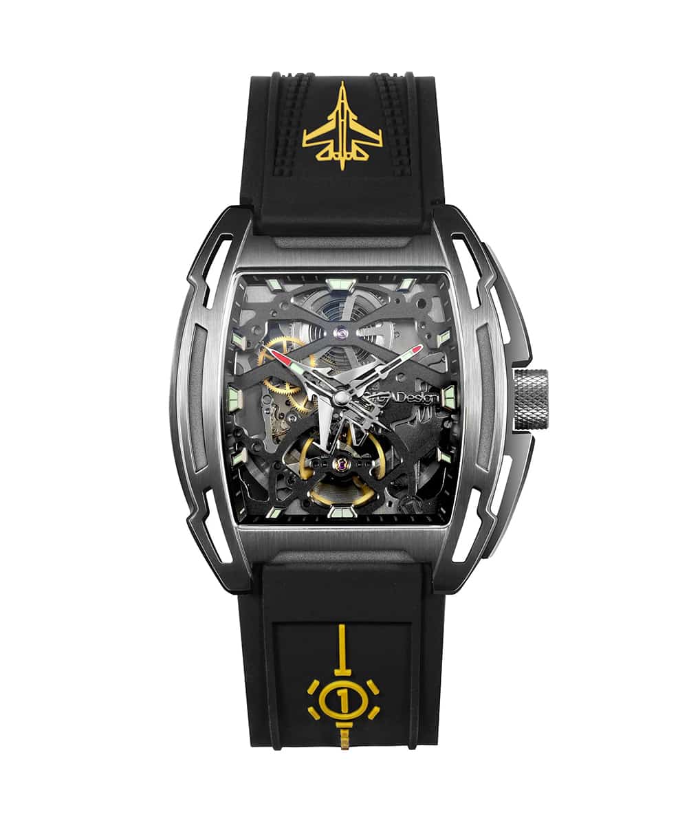 MONTRE CIGADESIGN AIRCRAFT CARRIER BLACK WRISTWATCH