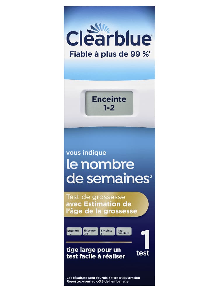Clearblue Test de Grossesse Digital Estimation Nombre de Semaines 1 Test